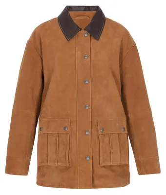 Image de Veste pour femme SAPORTA - couleur cognac, taille XS