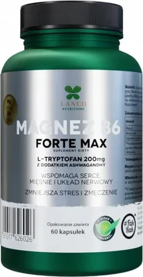 Produktbild von Magnesium B6 Forte Max 250Mg L-Triptofan Ashwagandha Lanco