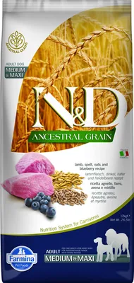 Produktbild von Farmina Pet Food N&D Ancestral Grain Canine, Adult, Riese (≥45 kg), Lamm, 2,5 kg