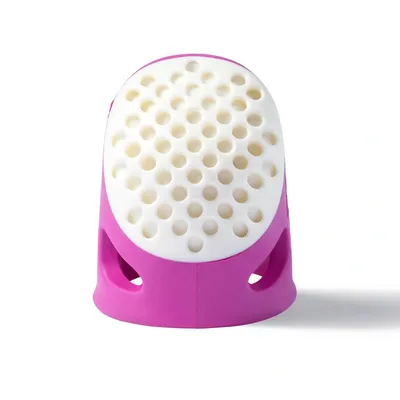 Produktbild von Prym Fingerhut Ergonomics M, Größe M, ergonomisch, rutschfest, atmungsaktiv, fuchsia/weiß