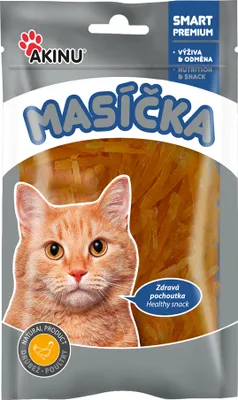 Obrázek produktu pro Akinu MASÍČKA Kuřecí řezanky pamlsek pro kočky 50 g