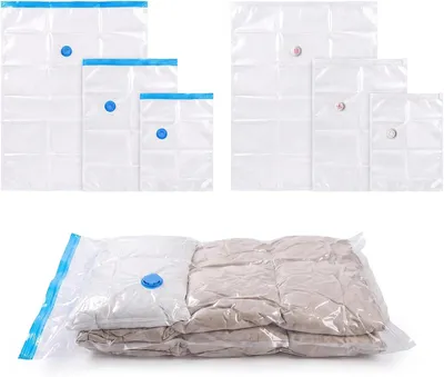 Imagen del producto de Bolsas de vacío para ropa, 40 x 60 cm, paquete de 6 unidades, para un almacenamiento que ahorra espacio