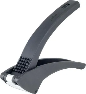 Produktbild von Professionelle Knoblauchpresse aus Zink, robust, spülmaschinengeeignet mit gebogenen Griffen