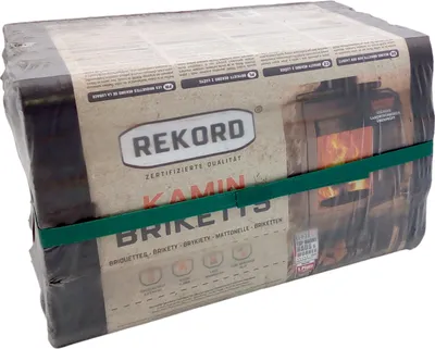 Produktbild von Rekord Kaminbriketts Kohle 10 kg Braunkohle Bündelbriketts Ofen Brennstoffe