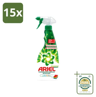 Produktbild von 15 x Ariel Diamond Bright Flüssiger Fleckentferner für weiße und bunte Wäsche - Vorratspackung - 15 Stücke