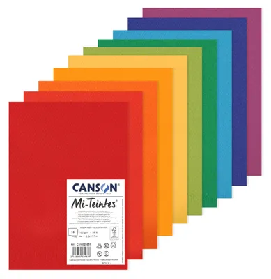 Obrázek produktu pro Canson barevné papíry Mi-Teintes BRIGHT 10 listů A4 160g/m² - 1 balení