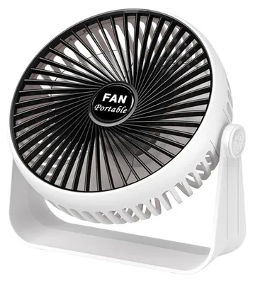 Produktbild von Kleiner USB-Tischventilator – 15 cm (6 Zoll) tragbarer Ventilator, 3 Geschwindigkeitsstufen, starker Luftstrom, leiser Betrieb, 360°-Drehung