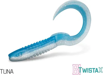 Produktbild von DELPHIN TwistaX Eeltail UVs, Gummiköder für Raubfische, 6cm, TUNA, 101004028