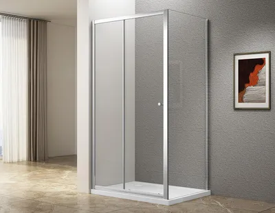 Produktbild von Aqualine UGGA Rechteckige Duschkabine 1000x900mm, Klarglas