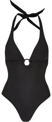 Image de Urban Classics - Maillot de bain une-pièce à encolure plongeante pour femmes, modèle TN1171 (Taille XS), couleur noire