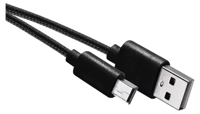 Productafbeelding van EMOS Oplaad- en datakabel USB-A 2.0 / mini USB-B 2.0, 2 meter, zwart, SM7009BL