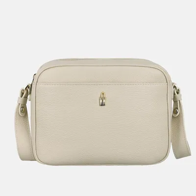 Image de ROSA - Sac à bandoulière en cuir beige