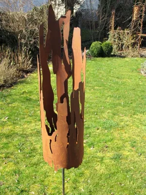 Produktbild von Edelrost Gartenstecker Fackel Treibholz