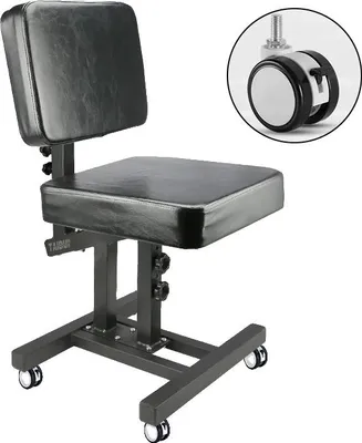 Obrázek produktu pro Tetovací židle, výškově nastavitelná, ergonomická, s kolečky