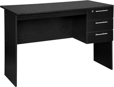 Image de Bureau d'ordinateur avec fonction de rangement - Table de travail - Idéal pour le travail et les jeux vidéo - Noir 120 x 59 x 75 cm