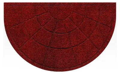 Produktbild von Fußmatte für den Außenbereich, Halbmond, 40 x 65 cm, rutschfester Eingangsteppich, waschbar, Rot