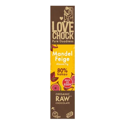 Image de Barre Raw Chocolate - Amande-Figue 80% Cacao 40g