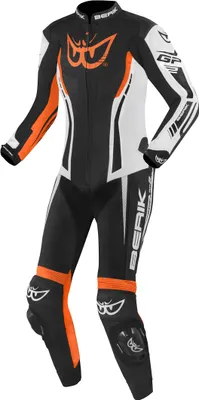 Produktbild von Berik Monza Damen 1-Teiler Motorrad Lederkombi, schwarz/weiß/orange, 50