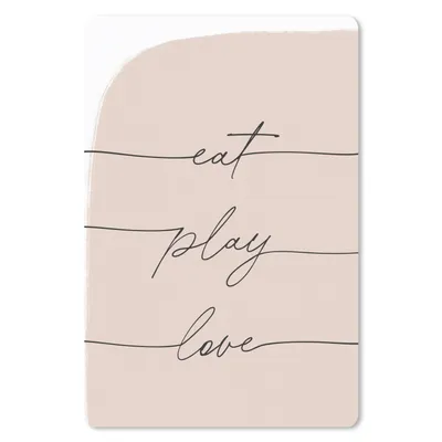 Produktbild von MuchoWow® Mauspad Mousepad Text - Zitate - Essen spielen Liebe - Essen 18x27 cm - Mousepads - Maus Mat - Pad - Mausunterlage