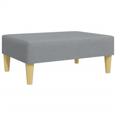 Image de vidaXL Tabouret de pied gris clair 77x55x31 cm Tissu