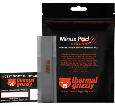 Obrázek produktu pro Thermal Grizzly Minus Pad extreme 2, Chladicí podložka, Šedá, 20 mm, 120 mm, 1 mm, 21 g