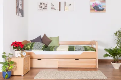 Produktbild von Buche Schubladenbett 90 x 200 cm Natur
