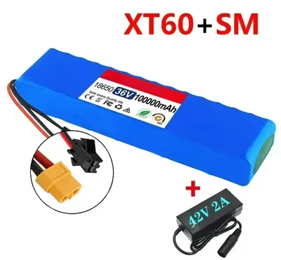 Immagine prodotto di Batteria per scooter elettrici - 10S3P 18650, 36V, 100Ah - Batteria agli ioni di litio - Per scooter elettrici M365 - Connettore XT60-SM - Dimensioni: 29x4x6,8 cm