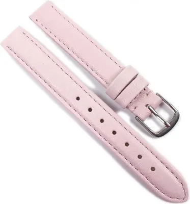 Produktbild von Herzog Beach Uhrenarmband | leicht gepolstert Leder Hellpink/Rosa 21679S, Stegbreite:18mm