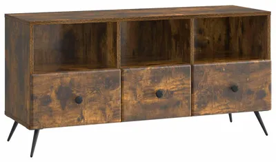 Zdjęcie produktu dla Szafka pod telewizor vidaXL, dąb wędzony, 102 x 34,5 x 50 cm, materiał drewnopochodny