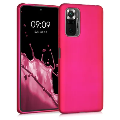 Produktbild von kwmobile Case kompatibel mit Xiaomi Redmi Note 10 Pro Hülle - Schutzhülle aus Silikon metallisch schimmernd - Handyhülle Metallic Pink