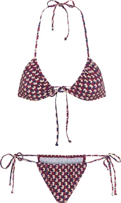Produktbild von LSCN by Lascana Triangel-Bikini bordeaux bedruckt Größe 38 Cup A/B