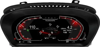 Immagine prodotto di Cruscotto digitale, display da 12,3 pollici, compatibile con BMW Serie 5 E60-E61, nero