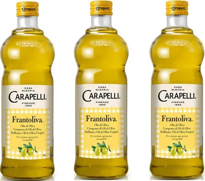 Produktbild von 3x Carapelli Frantoliva Olio di Oliva Olivenöl mit Raffinierten und Nativen Olivenölen 1Lt