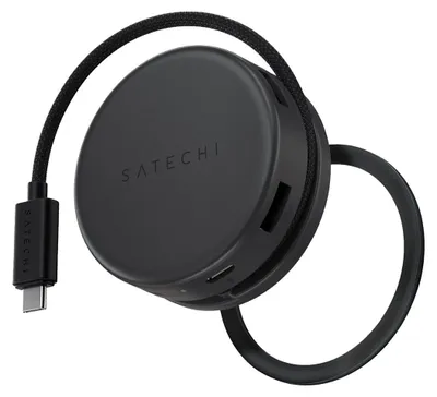 Zdjęcie produktu dla Satechi OntheGo, USB Type-C, HDMI, RJ-45, USB Type-C, USB 3.2 Gen 1 (3.1 Gen 1) Type-A, DisplayPort, 5000 Mbit/s, 60 Hz, Czarny, 100 W