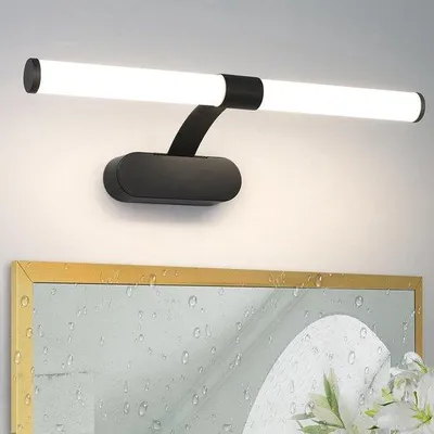 Zdjęcie produktu dla Nowoczesna czarna kinkiet LED 40 cm do łazienki
