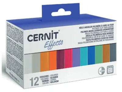 Produktbild von Cernit Effects Polymer Clay Set 12 × 25 g