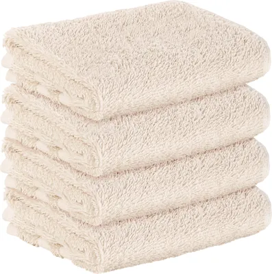 Produktbild von StickandShine 4er SET Premium Frottee Gästehandtuch 30x50 cm in creme in 500g/m² aus 100% Baumwolle