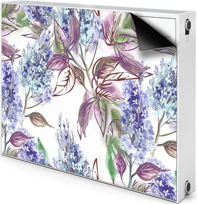 Produktbild von Magnet Heizung Verkleidung Abdeckung Heizung Heizkörperabdeckung 90x60 cm  - Lila, Blätter