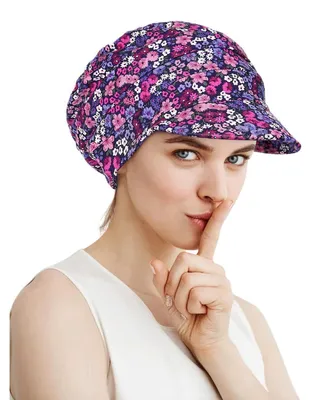 Produktbild von Schlapphut Übergroße Baseballmütze Damen Dunkelviolett Bambus Einheitsgröße