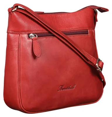 Produktbild von Benthill Umhängetasche Damen Echt Leder | Damen Schultertasche Leder | Schmale Vintage Damen Handtasche