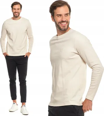 Immagine prodotto di Maglietta a maniche lunghe - Maglietta da uomo taglia M - Maglietta bianca in cotone - Maglietta a maniche lunghe - Maglietta basic