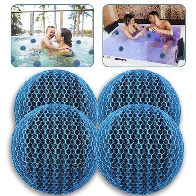 Produktbild von Whirlpool Zubehör 4er Set, Pool Schwamm zur Reinigung, wiederverwendbarer Öl- und Schaumabsorber für Whirlpool, Spa und Swimmingpool