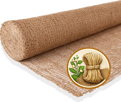 Produktbild von Erosionsschutzmatte JUTE - 500g/m² - 1,22x50 m - Böschungsmatte für Gartenarbeit - biologisch abbaubar und chemikalienfrei