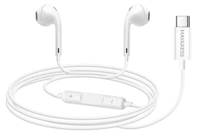 Produktbild von Mayaxess, USB-C Kabelkopfhörer mit Mikro für Galaxy A53, Weiß