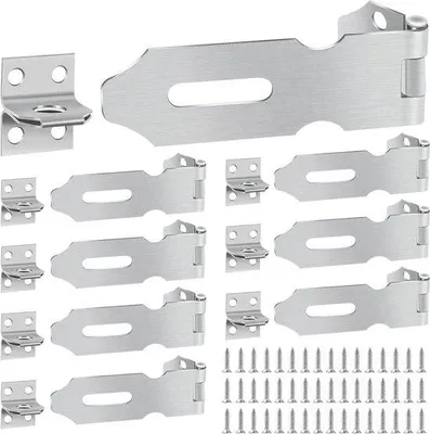 Produktbild von Overvalslot mit Schrauben - Klein Hängeslot 57 mm, Grendelslot rostfreier Stahl, Sicherheit für Schubladen, Schränke, Werkzeugkisten