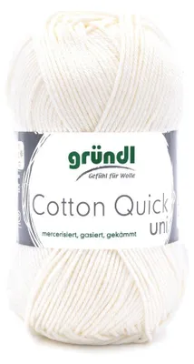 Produktbild von Gründl Baumwolle quick uni,50g.100%Baumwolle,mercerisiert,Häkel- u. Strickgarn,50g / 125 m,NS 3-4 132