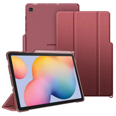 Produktbild von Fintie Hülle für Samsung Galaxy Tab S6 Lite 10,4 Zoll 2024/2022/2020 Tablet - Slim Schutzhülle mit Transparenter Rückseite Cover und Auto Schlaf/Wach Funktion, Weinrot
