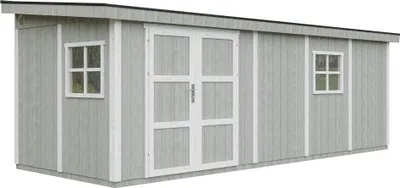 Zdjęcie produktu dla Domek ogrodowy najwyższej jakości 14,30 m² - H231x248x648 cm - Timbela M941-TUNDRA GREY