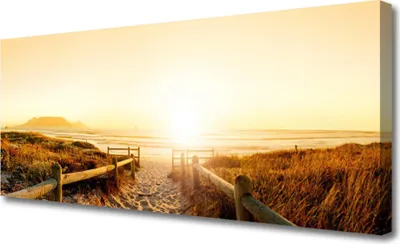 Produktbild von Tulup Leinwand-Bilder 125x50 Wandbild Canvas Kunstdruck Fußpfad Landschaft