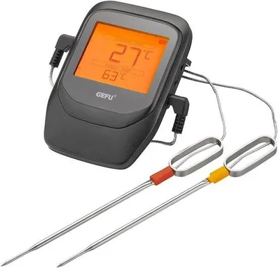 Immagine prodotto di Termometri precisi per grigliate e barbecue con 2 sensori - Ideali per la carne - Termometri da cucina